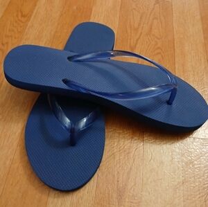 Women's Navy Blue Flip Flops. Size 8 Like New